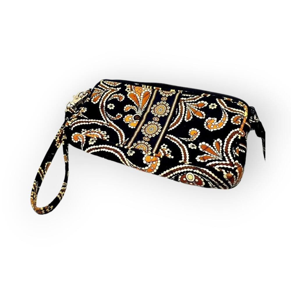 Vera Bradley Caffe Latte Wristlet Wallet EUC